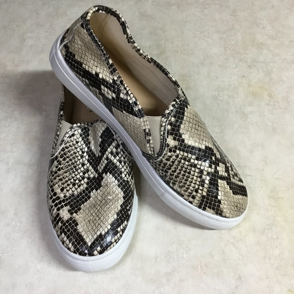 MIA Fay-k Snakeskin Slip ons - Size 9